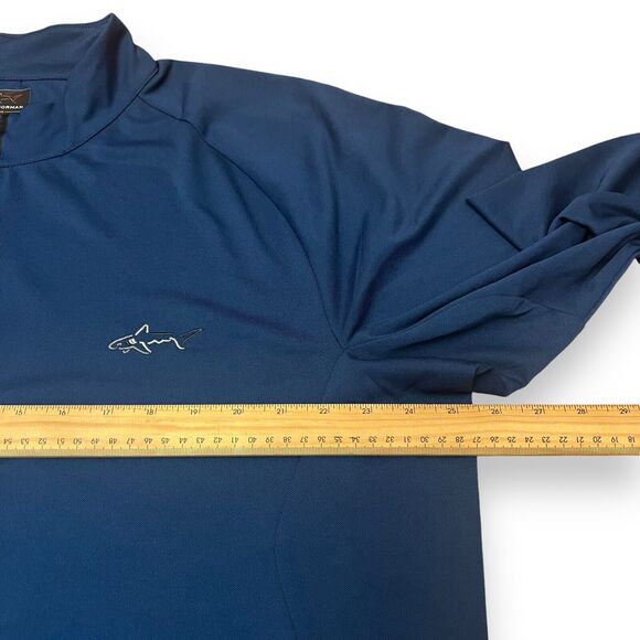 Greg Norman PlayDry Pullover‎ Mens XL Blue Quarter Zip *FLAW* - Picture 6 of 8